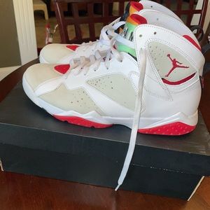 Jordan 7 Retro Hares Size 11 with Original box. Used but in good condition!